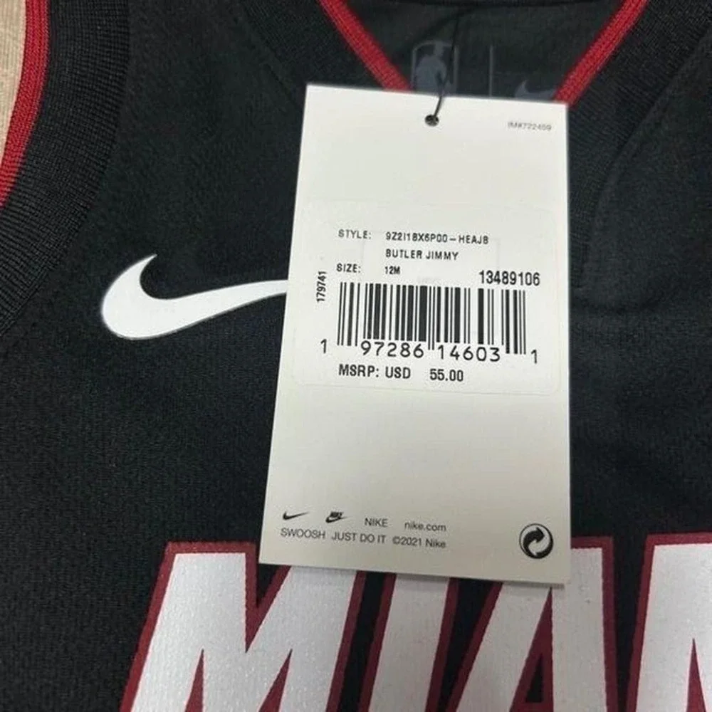 NEW Miami Heat‎ Jersey Infant Kids Toddler 12M Black Jimmy Butler #22 NBA